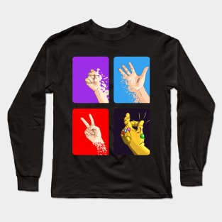 rock, paper, scissors, SNAP!!! Long Sleeve T-Shirt